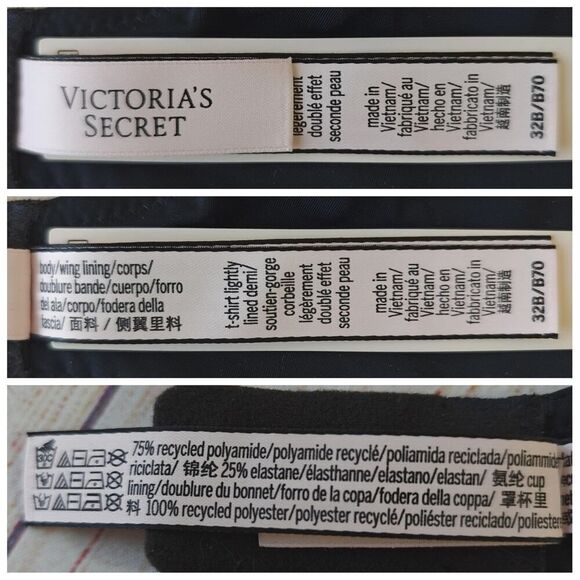 Victoria's Secret T-shirt lightly lined demi bra sz 32B NWT - Picture 7 of 8